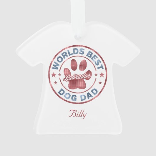 Votre nom Chien Papa Labrador Chandail laid (dos)