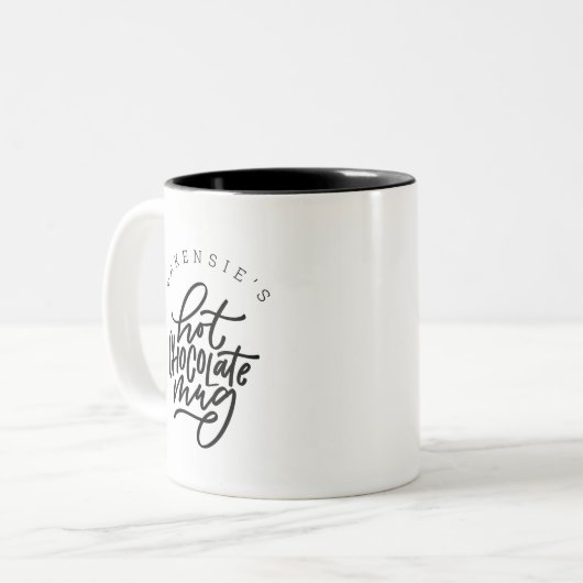 Votre nom Chocolat Chaud Mug (Devant gauche)