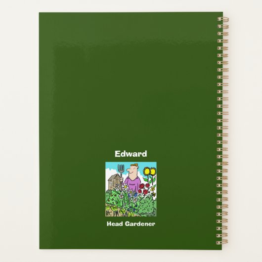 Votre Nom Choix. Chef Gardener (Dos)