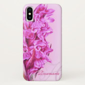 Votre nom coque iphone rose orchidée (Dos)