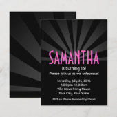 Votre nom dans les lumières Invitations de fête d' (Devant / Derrière)