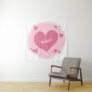 Votre nom dans une tapisserie personnalisée Coeur