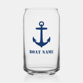 Votre nom de bateau Ancre marine bleu marine (Recto)