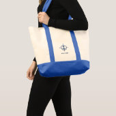 Votre nom de bateau Compass Ancre Sac fourre-tout  (Devant (produit))