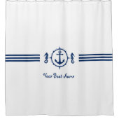Votre nom de bateau Seahorse Ancre Douche rideau s (Devant)