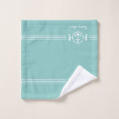 Votre nom de bateau Seahorse Ancre Serviette de ba (Gant de toilette)