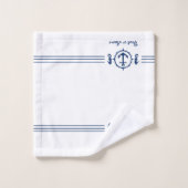 Votre nom de bateau Seahorse Ancre Serviette de ba (Gant de toilette)