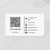 Votre nom de code QR Logo Adresse Carte de visite (Devant)