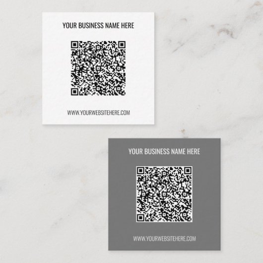 Votre nom de code QR Site Web et Carte de visite d (Devant / Derrière)