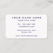 Votre nom d'entreprise Info Carte de visite profes (Dos)