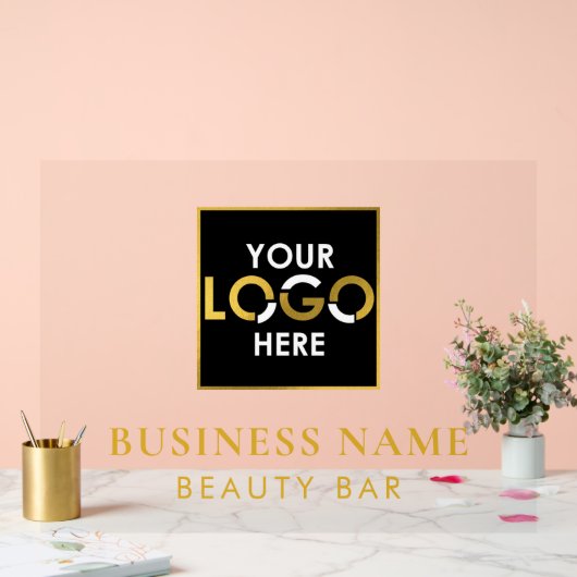 Votre nom d'entreprise Logo Magasin Black & Gold (Mariage)