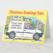 Votre nom d'entreprise sur la carte de Noël Van