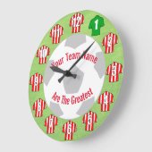 Votre nom d'équipe Horloge de football - Chemises (Angle)