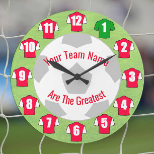 Votre nom d'équipe Horloge de football - Chemises 