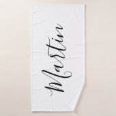Votre nom | Écriture élégante (Serviette de bain)