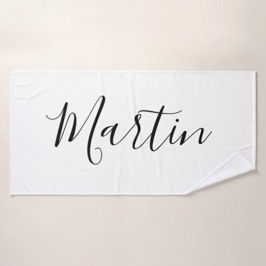 Votre nom | Écriture élégante (Serviette de bain)