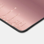 Votre nom et lettre Rose Gold Desk Mat (Coin)