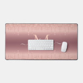 Votre nom et lettre Rose Gold Desk Mat (Clavier et souris)