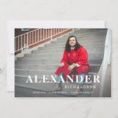 Votre nom et photo Diplômé Faire-part M 2 (Devant)