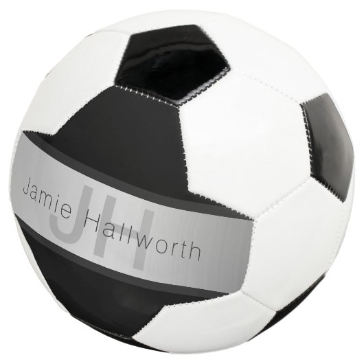 Votre nom et votre monogramme | Gris & Faux Silver (3/4)