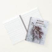 Votre nom Feuille de chêne d'hiver dans le Carnet (Intérieur)