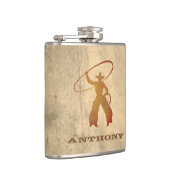 Votre nom flacon de cowboy sur Ropin" (Droite)