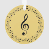 Votre nom ici Black and Gold Treble Clef (dos)