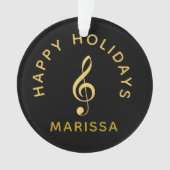 Votre nom ici Black and Gold Treble Clef (devant)