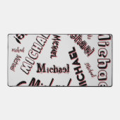 Votre nom motif monogramme rose couleur ombre (Recto)