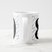 Votre nom Motif - Noir & Blanc - Bold 80 Mug (Dos)