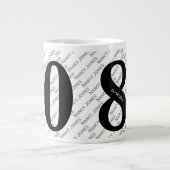 Votre nom Motif - Noir & Blanc - Bold 80 Mug (Devant)