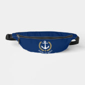 Votre nom ou Ancre de bateau Gold Laurel Star Navy (Recto)