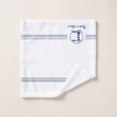 Votre nom ou bateau phare classique nautique (Gant de toilette)