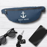 Votre nom ou bateau Vintage Ancre nautique<br><div class="desc">Un pack de bannières de voyage à thème nautique avec votre nom personnalisé, nom de bateau, emplacement de navigation préféré ou autre texte souhaité dans une typographie moderne, pochoir. Ce design à la fois simple et élégant dispose d'une ancre de bateau personnalisée et texte en blanc mis en évidence par...</div>