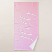 Votre nom ou mot | Pink Ombre Gradation (Serviette de bain)