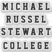 Votre nom ou texte 4 lignes Stickers transparents (Devant)