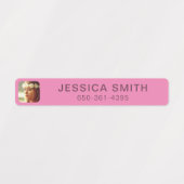 Votre nom, Photo & Phone Sticker Étiquette Modèle (Design 1)