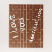 Votre nom Puzzle - Un mur en briques - Je vous aim (Vertical)