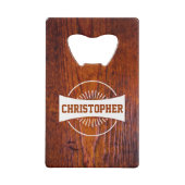 Votre nom Rustic Wood Retro Logo Monogramme (Dos)