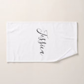 Votre nom | Script élégant (Serviette à main)