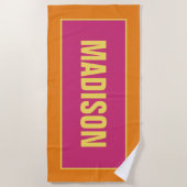 Votre NOM serviette de plage (Devant)