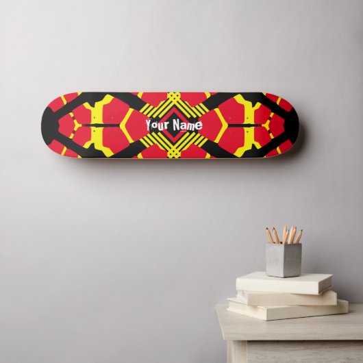 Votre nom Skateboard personnalisable (Art mural (Horz))