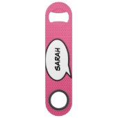 Votre nom Speech Bubble Fun Retro Comédie Livre (Devant)