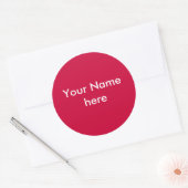 Votre nom Sticker rouge (Enveloppe)