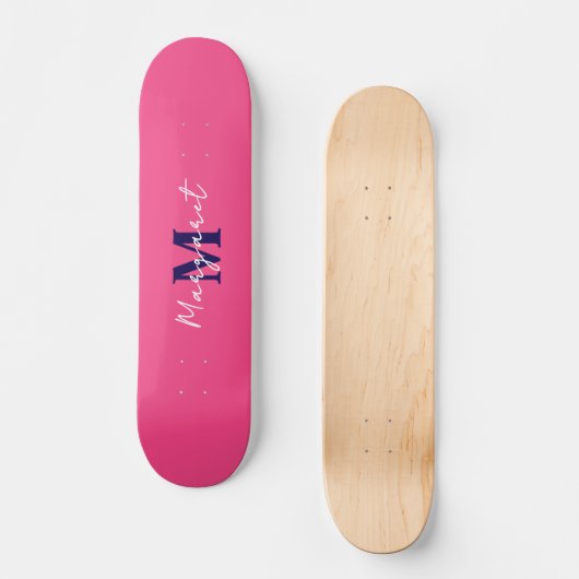Votre nom sur Custom Pink Skateboard - Faites-le v (Recto)