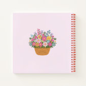 Votre nom sur le mignon Carnet floral rose (Dos)