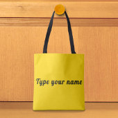Votre nom sur sac cabas jaune