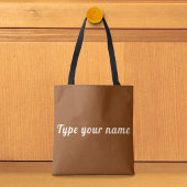 Votre nom sur sac cabas marron