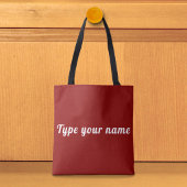 Votre nom sur sac cabas rouge