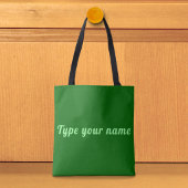 Votre nom sur sac cabas vert